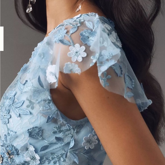 New Women’s Mac Duggal Formal Mother of the Bride Appliqué Maxi Dress~ size 14 - Picture 3 of 5